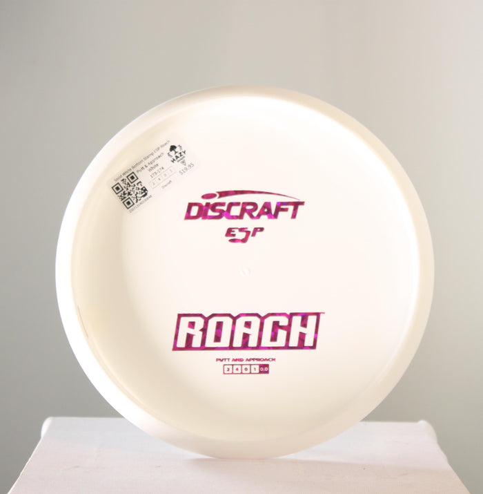 Discraft Solid White Bottom Stamp ESP Roach Putter