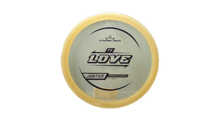Dynamic Discs 2025 Ty Love Lucid Gold Metal Flake Justice Midrange