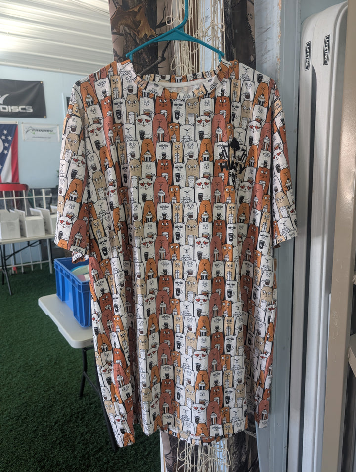 Coffee Cat UPF 50 Short Sleeved Shirt