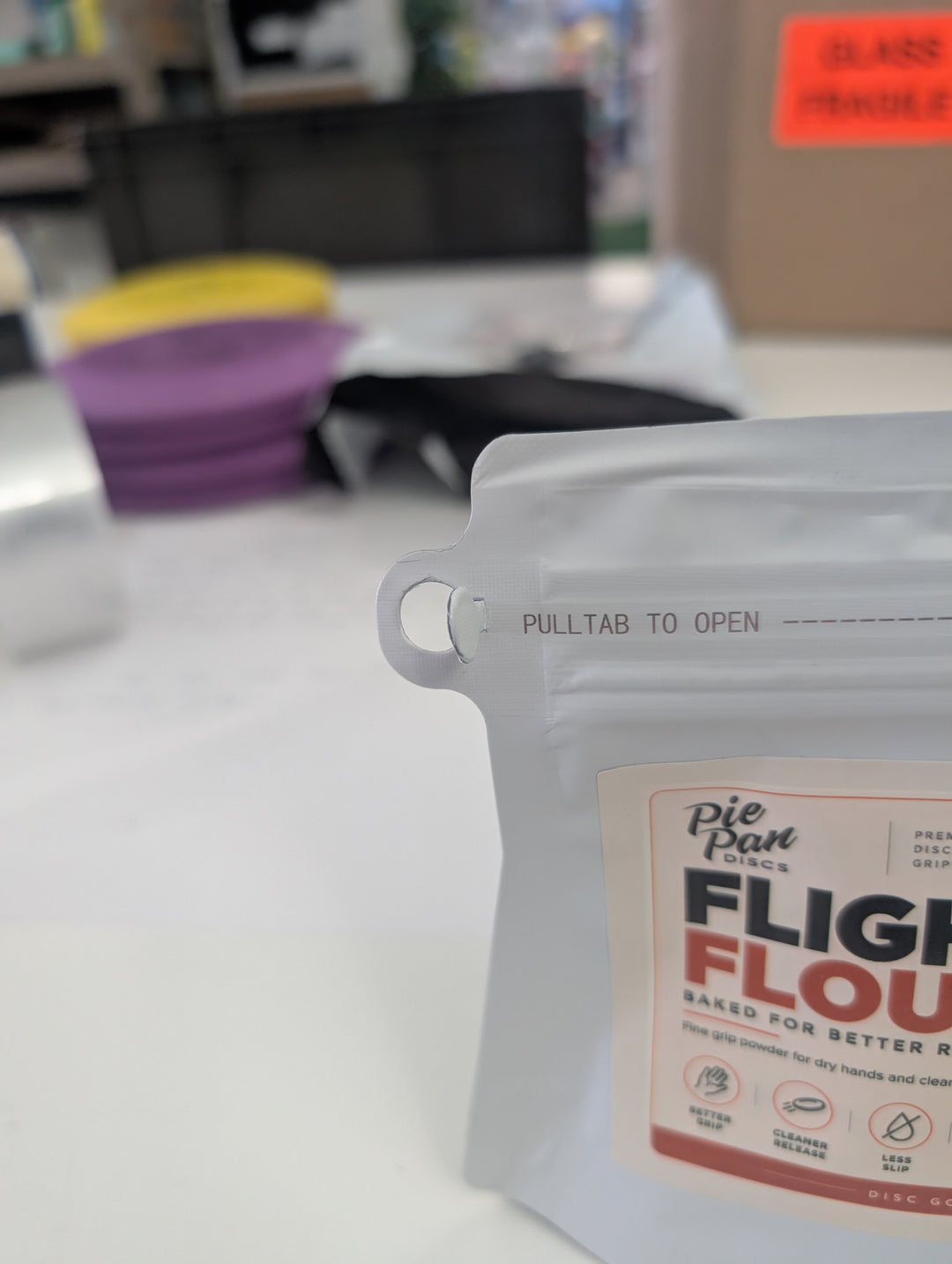 Pie Pan Discs Flight Flour Chalk Bag