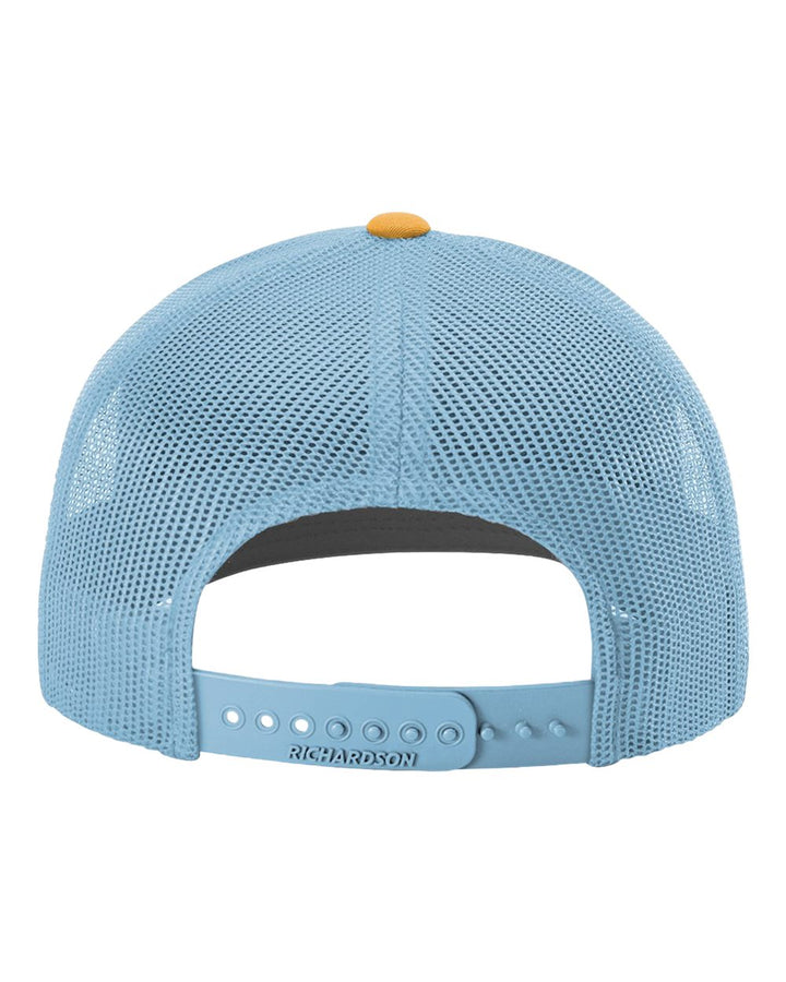 Hazy Shade Trucker Hat- White/ Columbia Blue/ Yellow MD-LG (7 - 7 3/4)