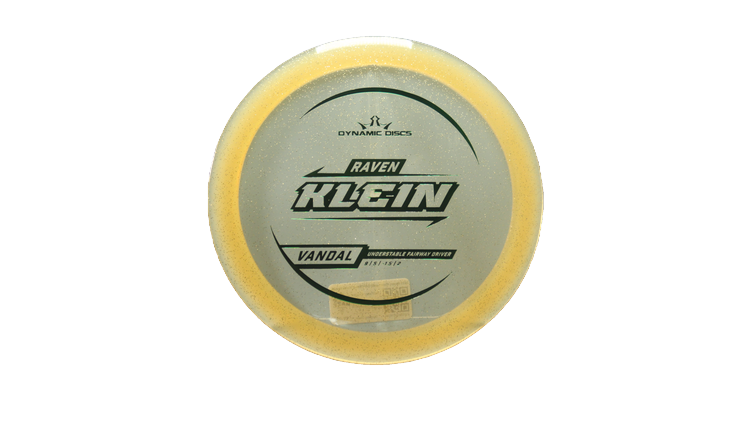 Dynamic Discs 2025 Raven Klein Lucid Gold Metal Flake Vandal Fairway Driver Front View