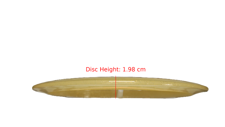 Dynamic Discs 2025 Raven Klein Lucid Gold Metal Flake Vandal Fairway Driver Profile View