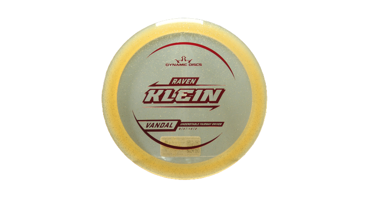 Dynamic Discs 2025 Raven Klein Lucid Gold Metal Flake Vandal Fairway Driver Front View