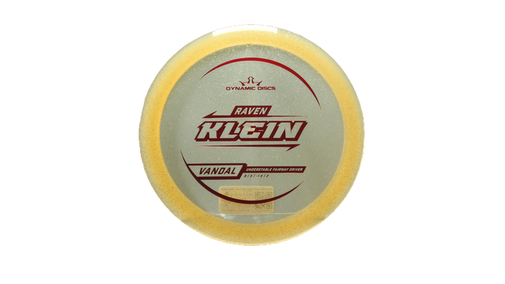 Dynamic Discs 2025 Raven Klein Lucid Gold Metal Flake Vandal Fairway Driver Front View
