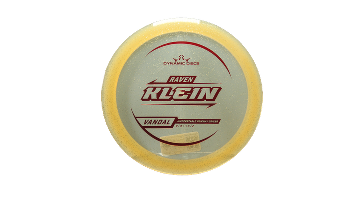 Dynamic Discs 2025 Raven Klein Lucid Gold Metal Flake Vandal Fairway Driver Front View