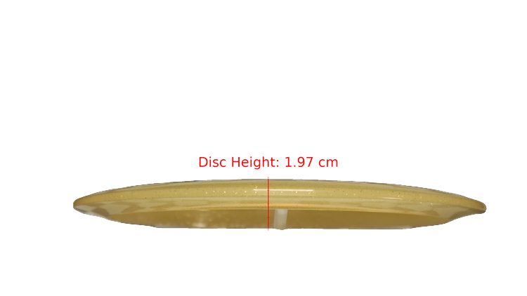 Dynamic Discs 2025 Raven Klein Lucid Gold Metal Flake Vandal Fairway Driver Profile View