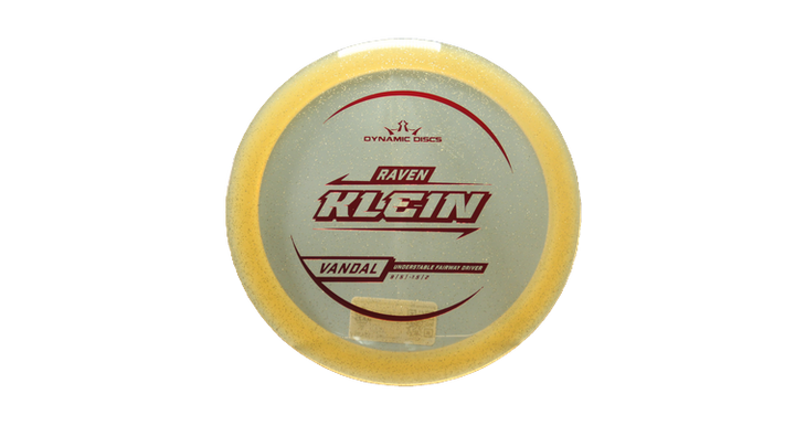 Dynamic Discs 2025 Raven Klein Lucid Gold Metal Flake Vandal Fairway Driver Front View