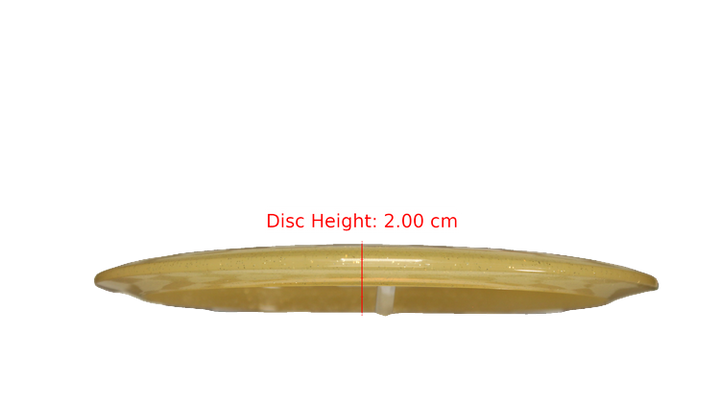 Dynamic Discs 2025 Raven Klein Lucid Gold Metal Flake Vandal Fairway Driver Profile View