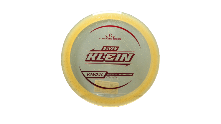 Dynamic Discs 2025 Raven Klein Lucid Gold Metal Flake Vandal Fairway Driver Front View