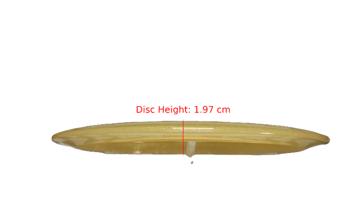 Dynamic Discs 2025 Raven Klein Lucid Gold Metal Flake Vandal Fairway Driver Profile View