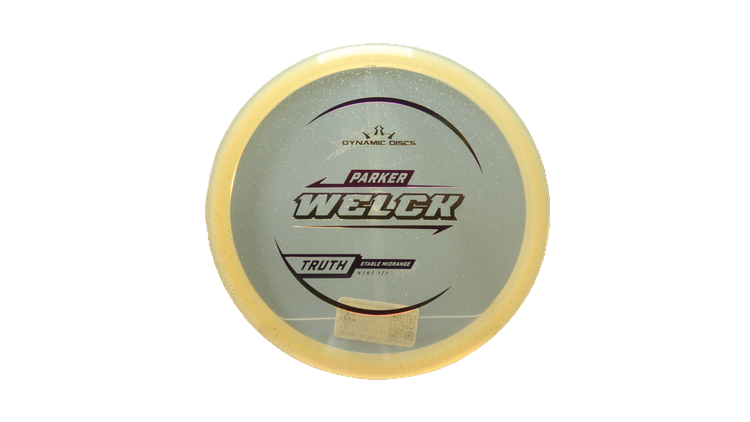Dynamic Discs 2025 Parker Welck Lucid Gold Metal Flake Truth Midrange Front View