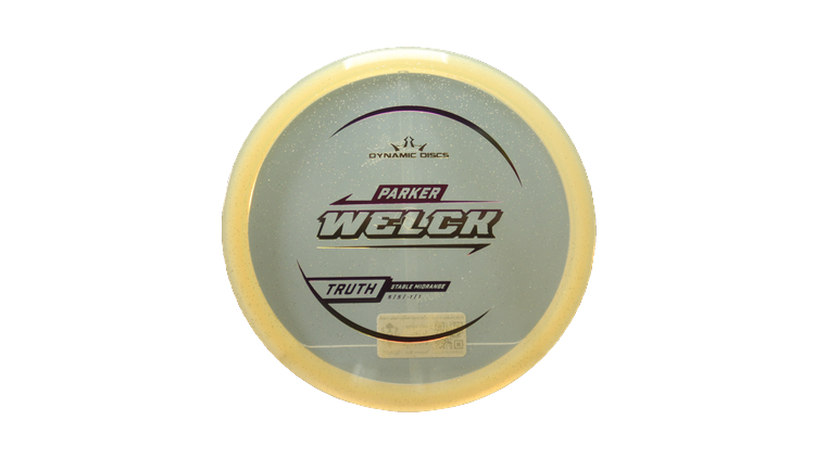 Dynamic Discs 2025 Parker Welck Lucid Gold Metal Flake Truth Midrange Front View
