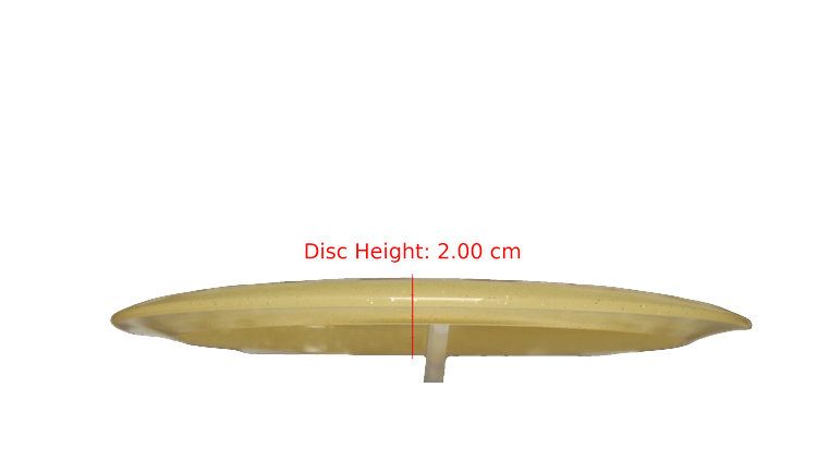 Dynamic Discs 2025 Macie Velediaz Lucid Gold Metal Flake Trespass Distance Driver Profile View