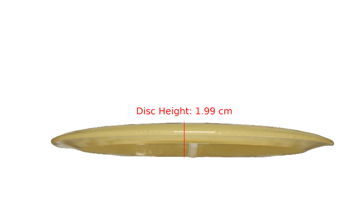 Dynamic Discs 2025 Macie Velediaz Lucid Gold Metal Flake Trespass Distance Driver Profile View