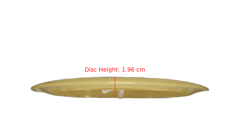 Dynamic Discs 2025 Macie Velediaz Lucid Gold Metal Flake Trespass Distance Driver Profile View