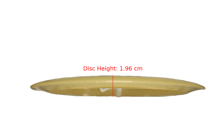 Dynamic Discs 2025 Macie Velediaz Lucid Gold Metal Flake Trespass Distance Driver Profile View