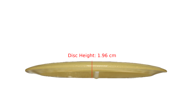 Dynamic Discs 2025 Macie Velediaz Lucid Gold Metal Flake Trespass Distance Driver Profile View