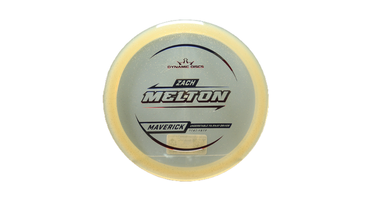 Dynamic Discs 2025 Zach Melton Lucid Gold Metal Flake Maverick Fairway Driver Front View