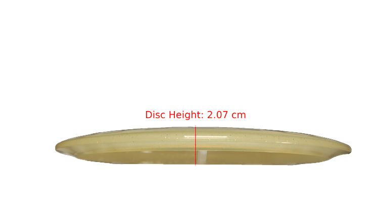 Dynamic Discs 2025 Zach Melton Lucid Gold Metal Flake Maverick Fairway Driver Profile View