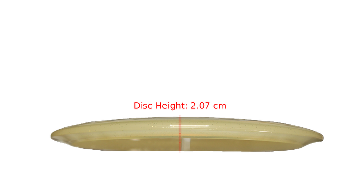 Dynamic Discs 2025 Zach Melton Lucid Gold Metal Flake Maverick Fairway Driver Profile View
