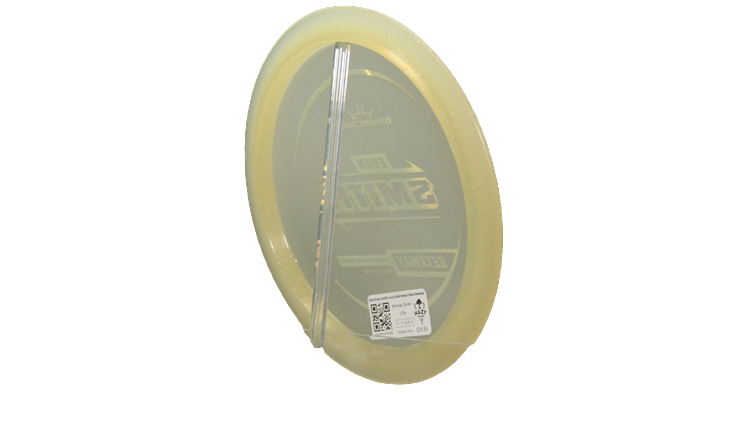 Dynamic Discs 2025 Evan Smith Lucid Gold Metal Flake Getaway Fairway Driver Back View