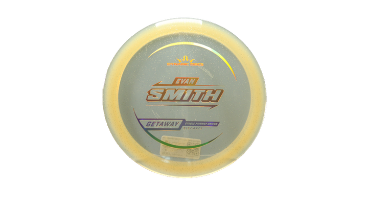 Dynamic Discs 2025 Evan Smith Lucid Gold Metal Flake Getaway Fairway Driver Front View
