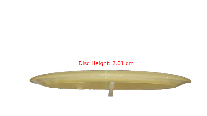 Dynamic Discs 2025 Evan Smith Lucid Gold Metal Flake Getaway Fairway Driver Profile View