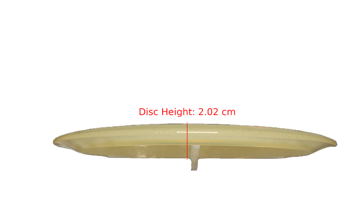 Dynamic Discs 2025 Evan Smith Lucid Gold Metal Flake Getaway Fairway Driver Profile View