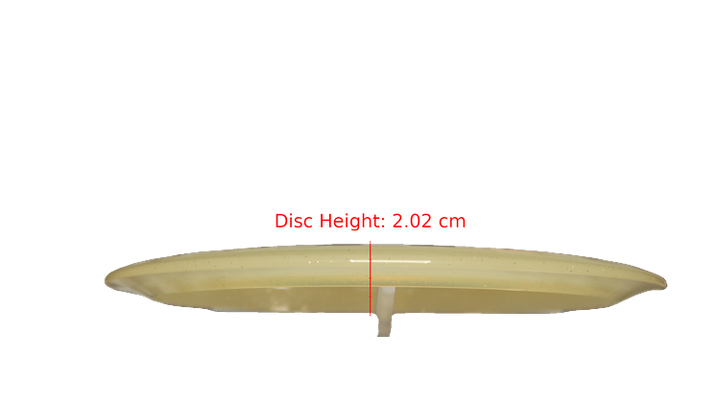 Dynamic Discs 2025 Evan Smith Lucid Gold Metal Flake Getaway Fairway Driver Profile View