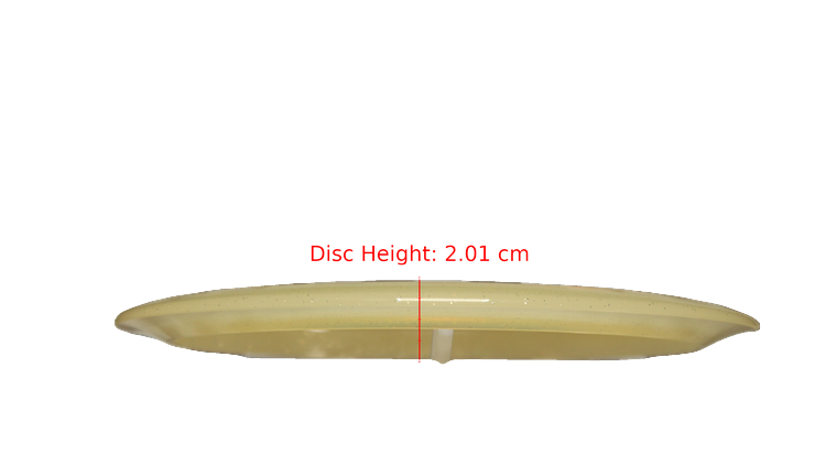 Dynamic Discs 2025 Evan Smith Lucid Gold Metal Flake Getaway Fairway Driver Profile View