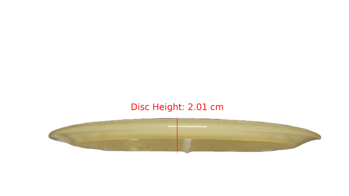 Dynamic Discs 2025 Evan Smith Lucid Gold Metal Flake Getaway Fairway Driver Profile View