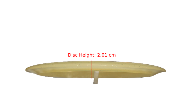 Dynamic Discs 2025 Evan Smith Lucid Gold Metal Flake Getaway Fairway Driver Profile View