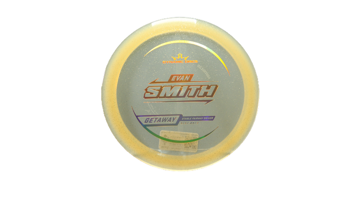 Dynamic Discs 2025 Evan Smith Lucid Gold Metal Flake Getaway Fairway Driver Front View