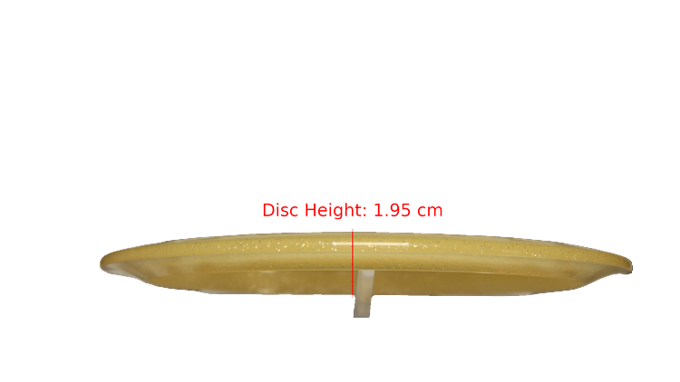 Dynamic Discs 2025 Robert Burridge Lucid Gold Metal Flake Felon Fairway Driver Profile View