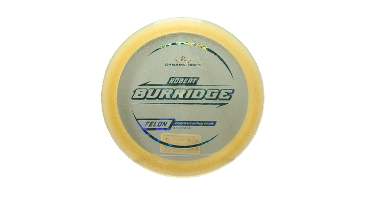 Dynamic Discs 2025 Robert Burridge Lucid Gold Metal Flake Felon Fairway Driver Front View
