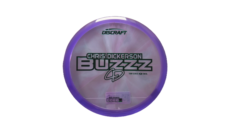 Discraft 2025 Chris Dickerson Tour Series Z Swirl Buzzz Midrange Front View