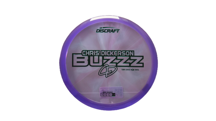 Discraft 2025 Chris Dickerson Tour Series Z Swirl Buzzz Midrange Front View