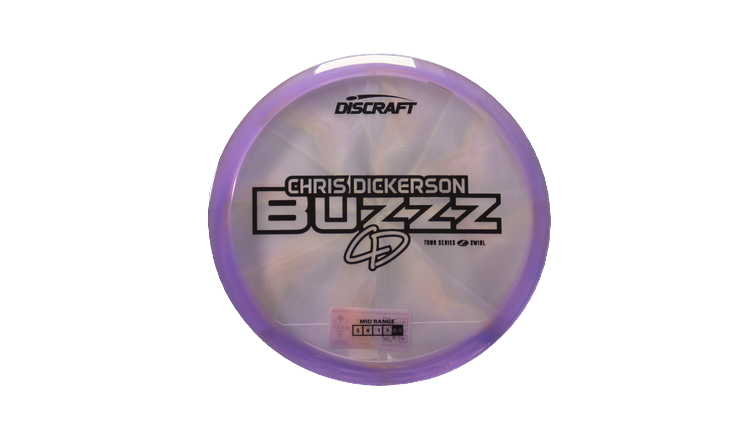 Discraft 2025 Chris Dickerson Tour Series Z Swirl Buzzz Midrange Front View