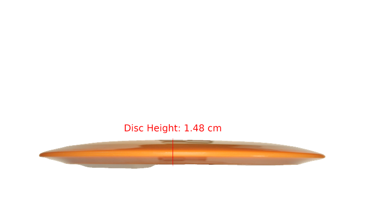 Pie Pan Discs Made in Ohio Baker's Blend Hype Distance Driver Profile View