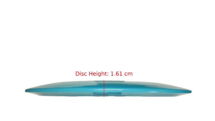 Pie Pan Discs Pie Pan Stamp Cherry Grunt (retooled) Fairway Driver Profile View