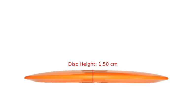 Pie Pan Discs Pie Pan Stamp Cherry Grunt (retooled) Fairway Driver Profile View