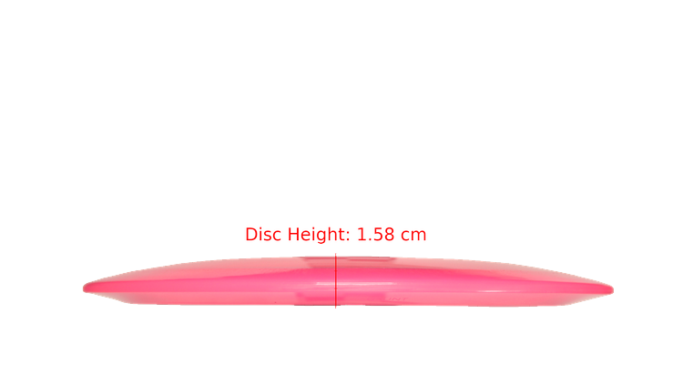 Pie Pan Discs Pie Pan Stamp Cherry Grunt (retooled) Fairway Driver Profile View