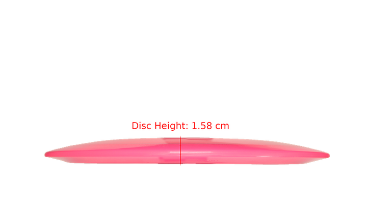 Pie Pan Discs Pie Pan Stamp Cherry Grunt (retooled) Fairway Driver Profile View