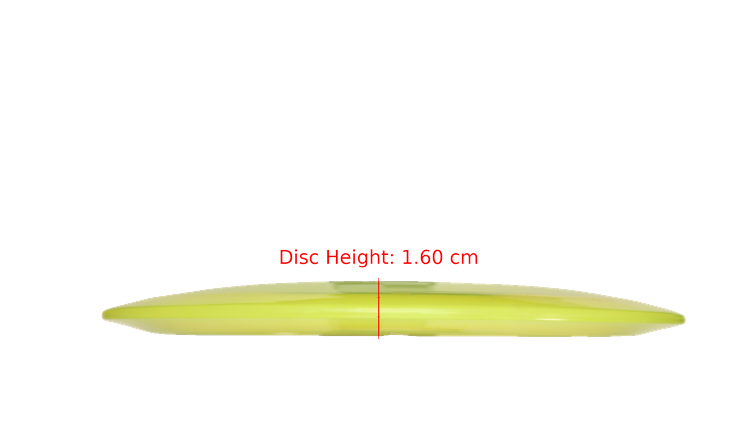 Pie Pan Discs Pie Pan Stamp Cherry Grunt (retooled) Fairway Driver Profile View