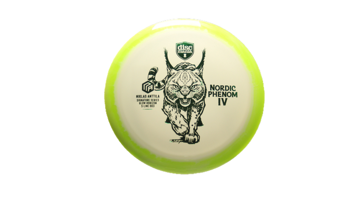 Discmania Nordic Phenom 4 Niklas Anttila Signature Series 2025 Glow Horizon S-Line DD3 Distance Driver Front View