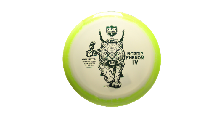 Discmania Nordic Phenom 4 Niklas Anttila Signature Series 2025 Glow Horizon S-Line DD3 Distance Driver Front View