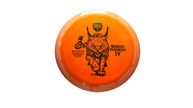 Discmania Nordic Phenom 4 Niklas Anttila Signature Series 2025 Glow Horizon S-Line DD3 Distance Driver Front View