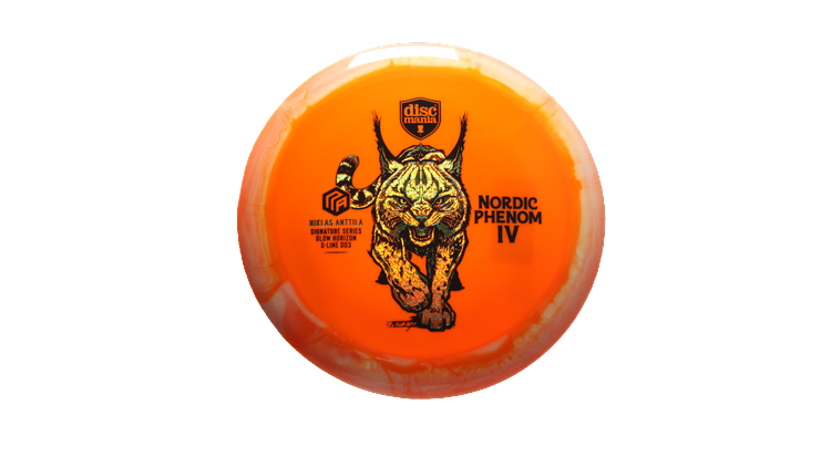 Discmania Nordic Phenom 4 Niklas Anttila Signature Series 2025 Triple Stamp Glow Horizon S-Line DD3 Distance Driver Front View