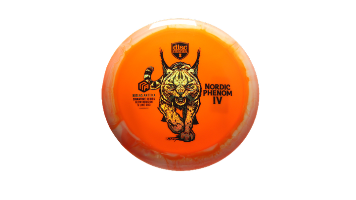 Discmania Nordic Phenom 4 Niklas Anttila Signature Series 2025 Triple Stamp Glow Horizon S-Line DD3 Distance Driver Front View